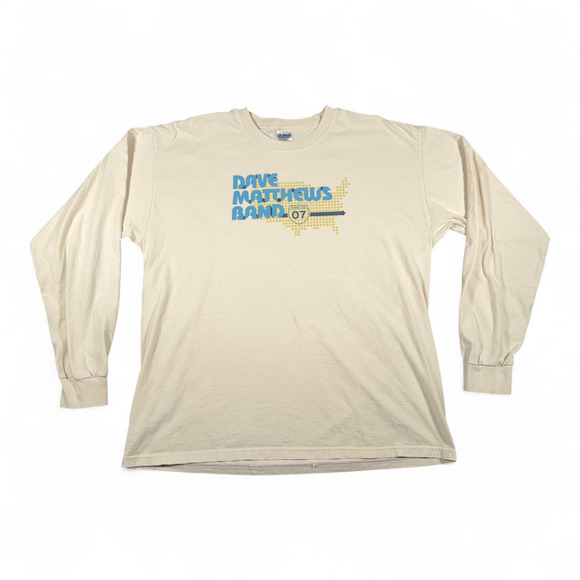 Dave Matthews Band Shirt Adult EXTRA LARGE White Band Music DMB Tour 2007 Y2K - Picture 1 of 9